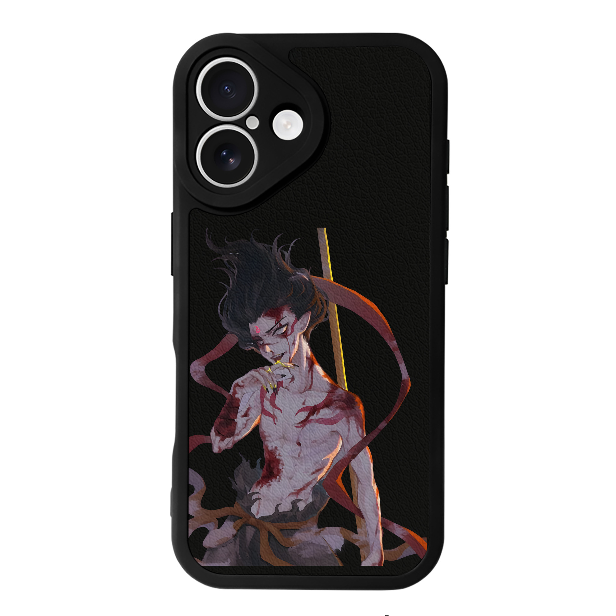 （画像用） Ne Zha 2 ナタ 魔童の大暴れ 【iPhone 16シリーズ対応】シリコンスマホケース（レザー調） 材質：シリコン